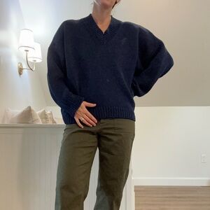 Babaa OS cotton vneck sweater